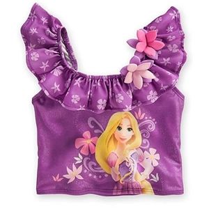 Disney Rapunzel purple tankini top Sz 4 yrs